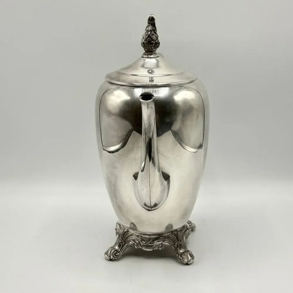 F B Rogers Silver Co. Silver Plated Vintage 19th Century Tea Pot #2670